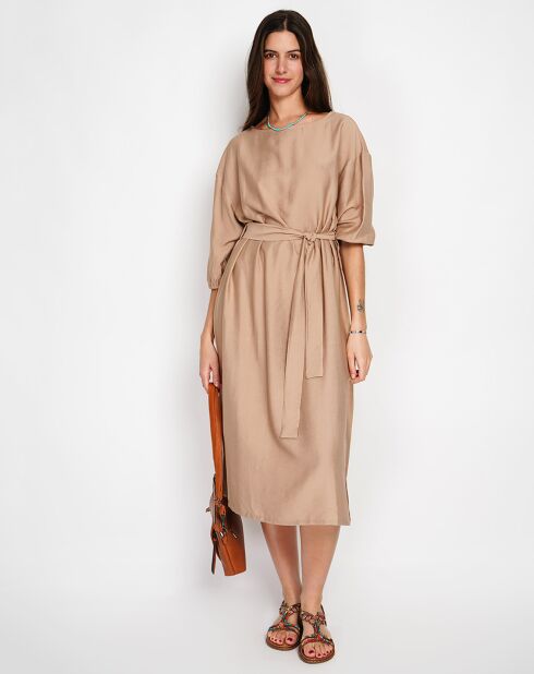 Robe en Lin mélangé Julie camel