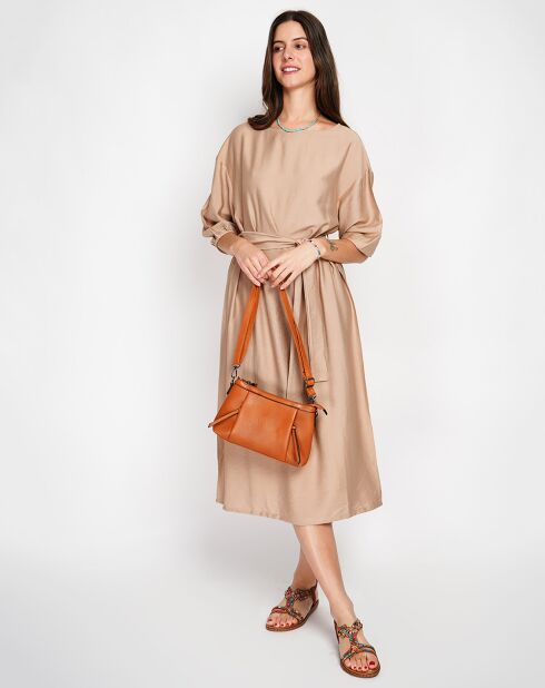 Robe en Lin mélangé Julie camel