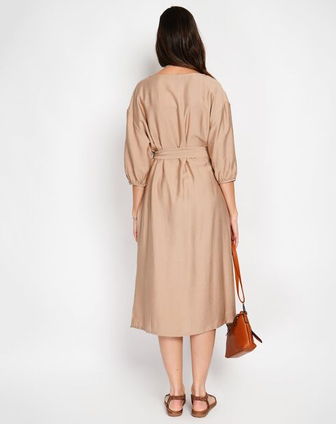 Robe en Lin mélangé Julie camel