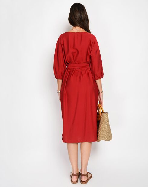 Robe en Lin mélangé Julie rouge