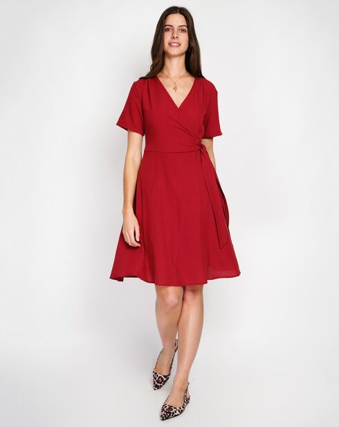 Robe en Lin mélangé Sofia rooibos