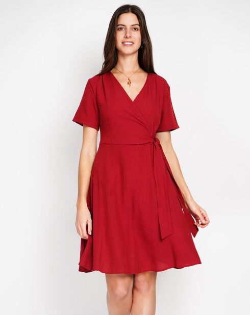 Robe en Lin mélangé Sofia rooibos