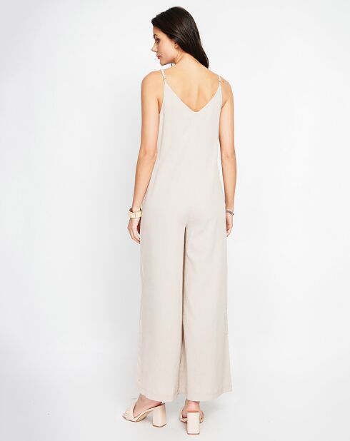 Combinaison en lin mélangé Marine beige