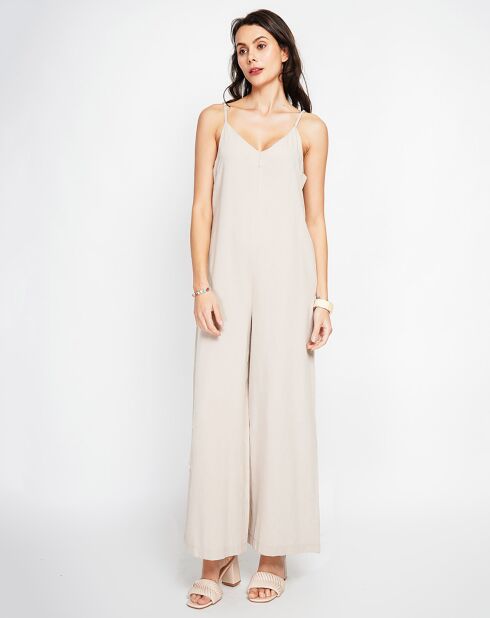 Combinaison en lin mélangé Marine beige