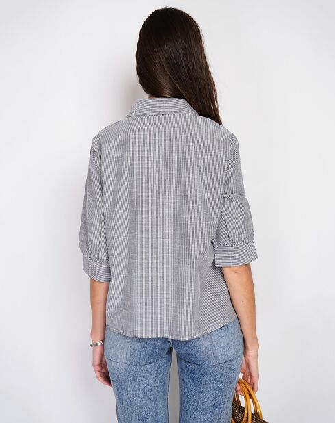 Top en Lin mélangé Justine noir