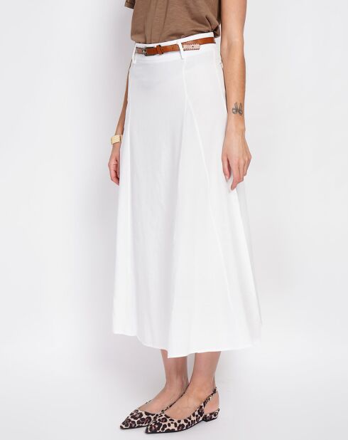 Jupe en Lin mélangé Ophélie blanche