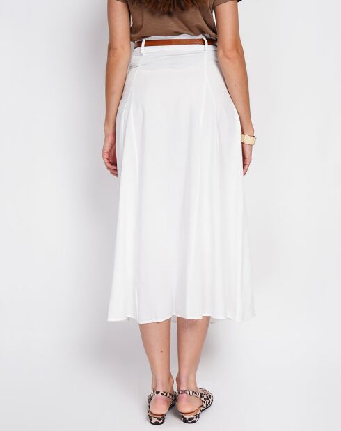 Jupe en Lin mélangé Ophélie blanche