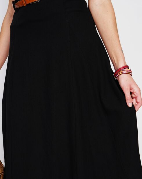 Jupe en Lin mélangé Ophélie noire