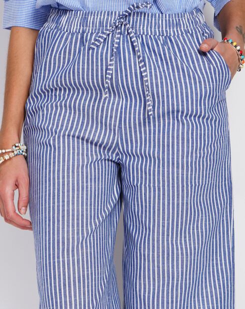 Pantalon en Lin mélangé Sacha bleu jeans