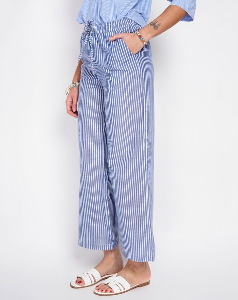 Pantalon en Lin mélangé Sacha bleu jeans