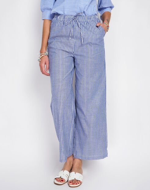 Pantalon en Lin mélangé Sacha bleu jeans