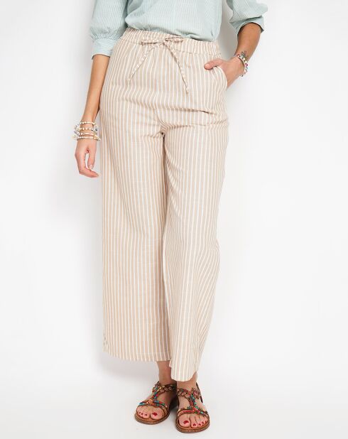 Pantalon en Lin mélangé Sacha desert