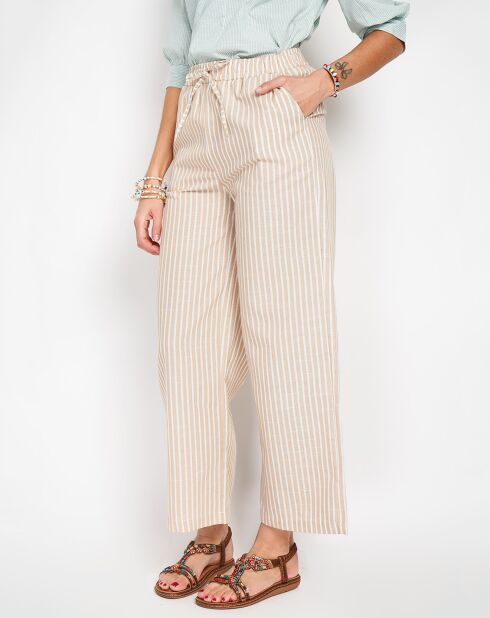 Pantalon en Lin mélangé Sacha desert