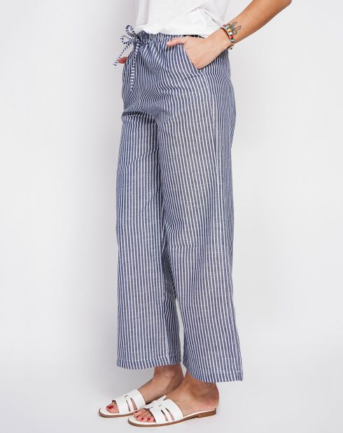 Pantalon en Lin mélangé Sacha marine