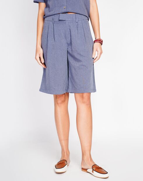 Bermuda en Lin mélangé Salomé bleu jeans