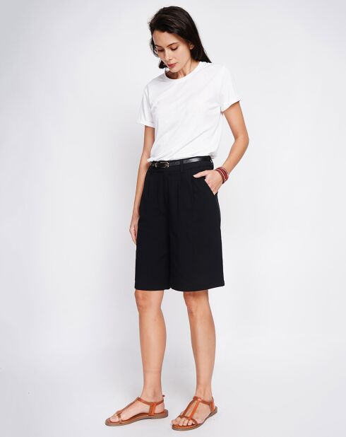 Bermuda en Lin mélangé Salomé noir