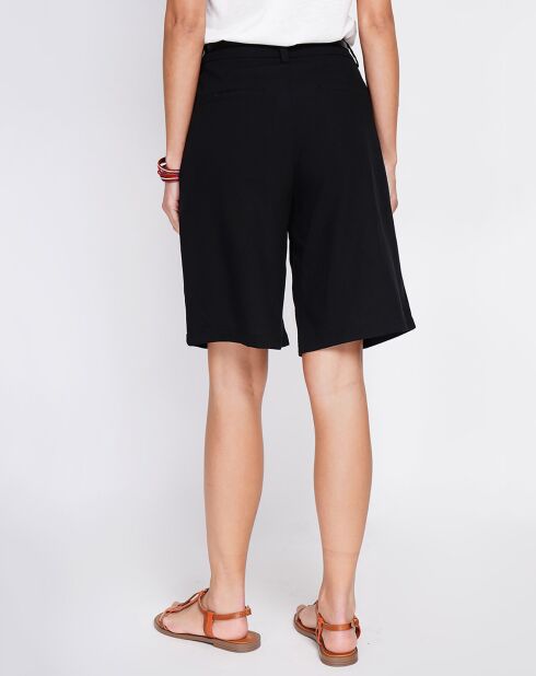 Bermuda en Lin mélangé Salomé noir