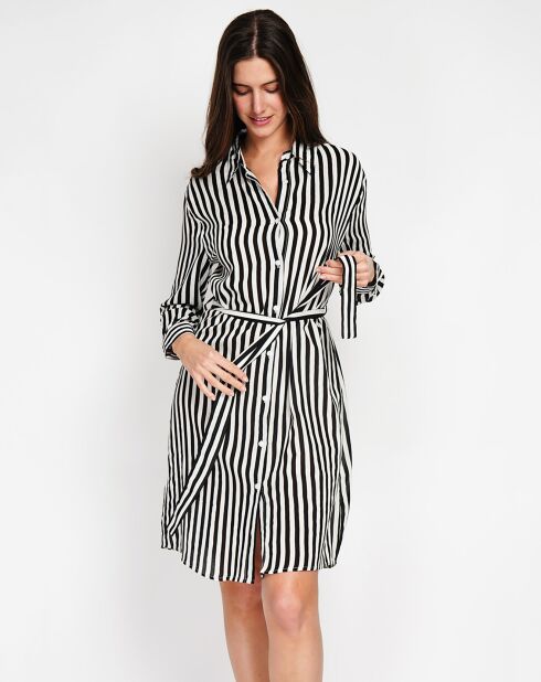 Robe en Lin & Soie Inès noire