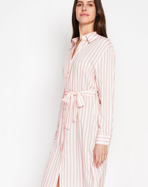 Robe en Lin & Soie Inès rose poudre