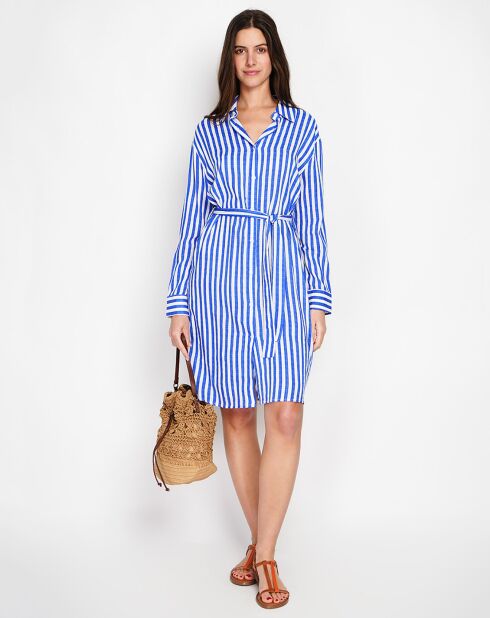 Robe en Lin & Soie Inès royal