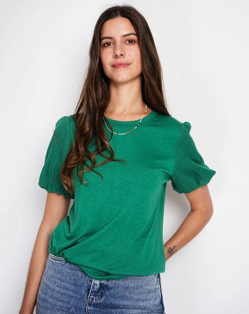 T-Shirt en Lin mélangé Océane emeraude