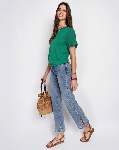 T-Shirt en Lin mélangé Océane emeraude