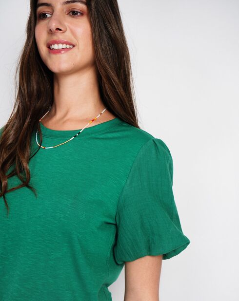 T-Shirt en Lin mélangé Océane emeraude