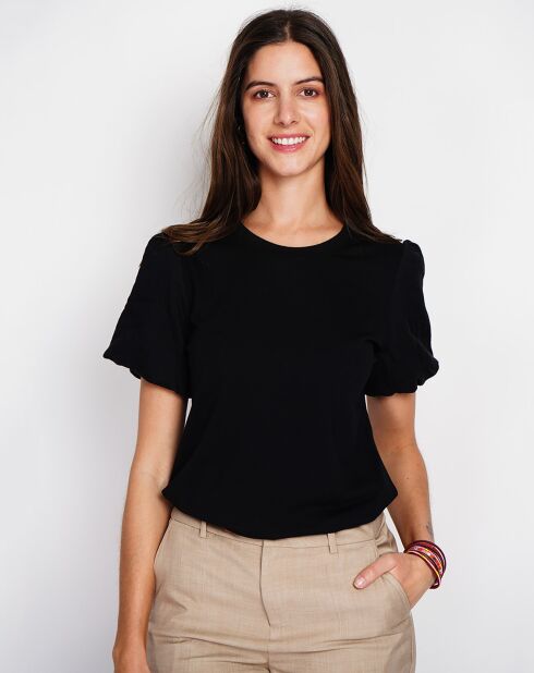 T-Shirt en Lin mélangé Océane noir