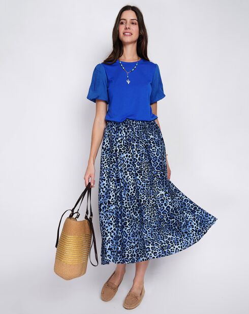 T-Shirt en Lin mélangé Océane royal