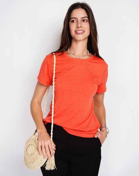 T-Shirt en Lin mélangé Anouk rouge