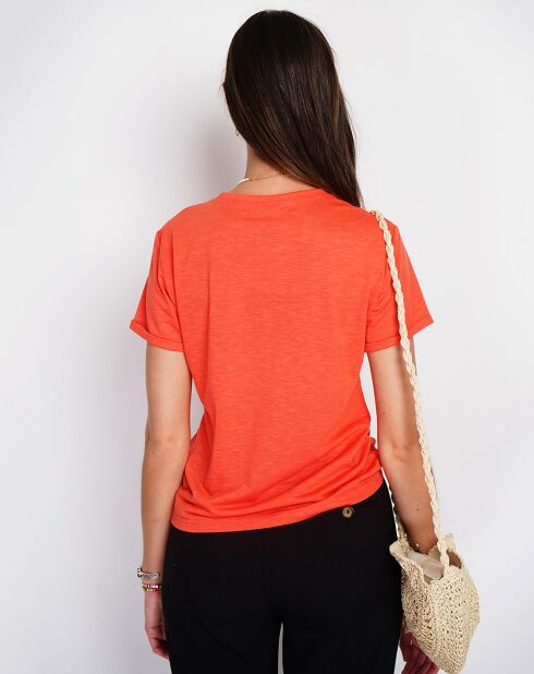 T-Shirt en Lin mélangé Anouk rouge