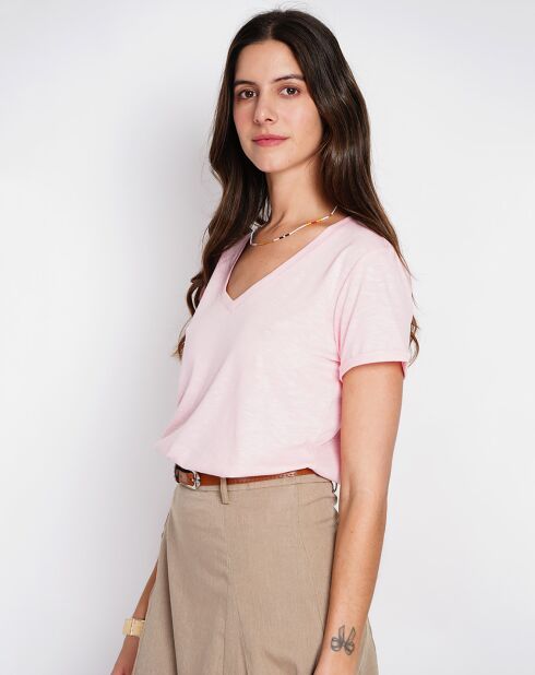 T-Shirt en Lin mélangé Cléo rosee