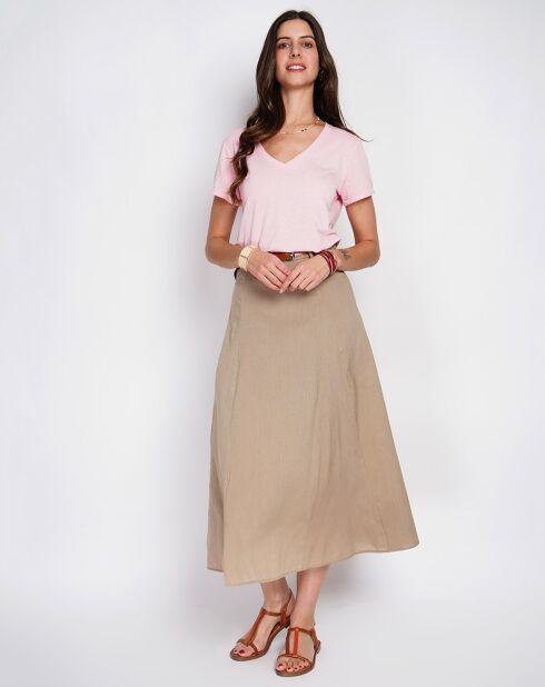 T-Shirt en Lin mélangé Cléo rosee