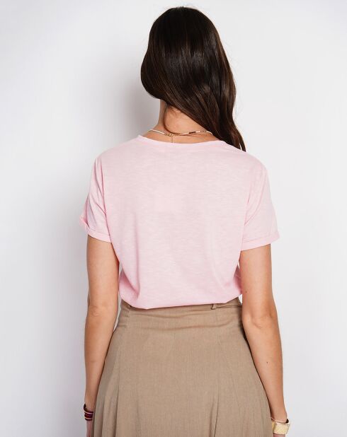 T-Shirt en Lin mélangé Cléo rosee