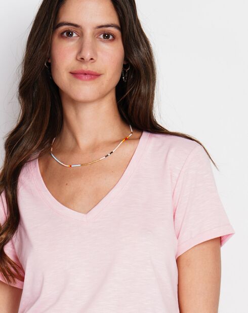 T-Shirt en Lin mélangé Cléo rosee