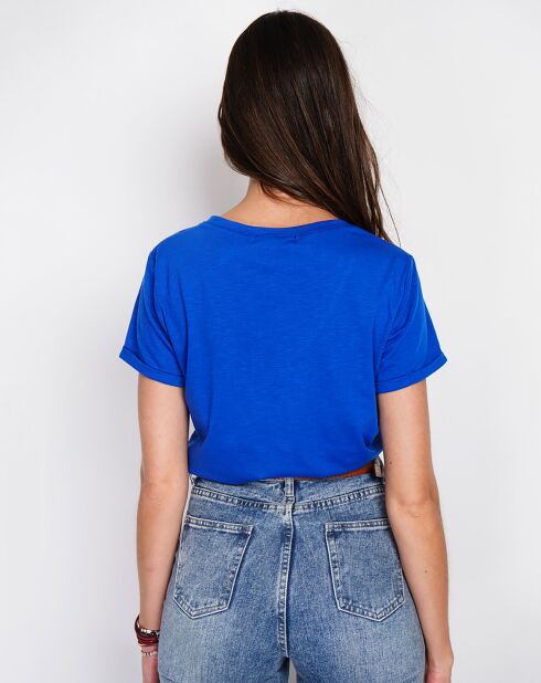 Cléo Royal T-shirt van linnenmix