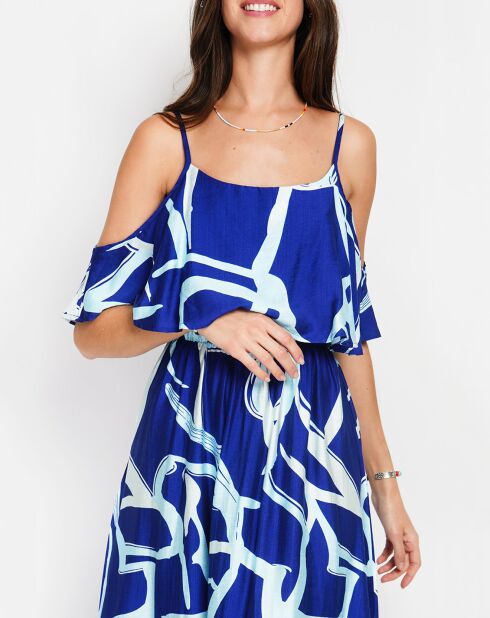 Robe en Lin mélangé Coralie royal