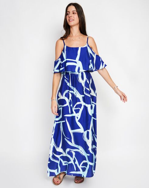 Robe en Lin mélangé Coralie royal