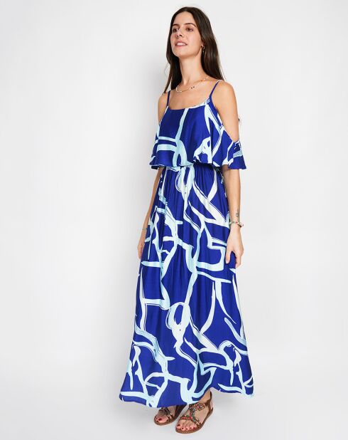 Robe en Lin mélangé Coralie royal