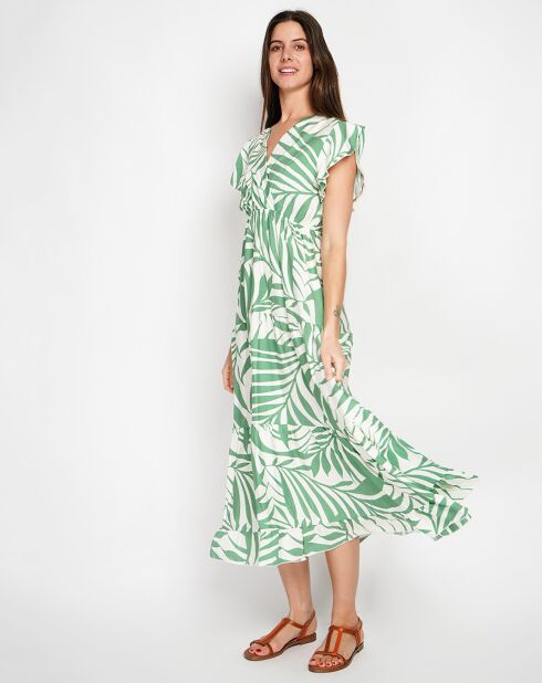 Robe en Lin mélangé Charlie menthe