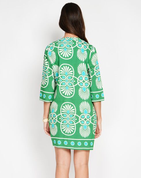 Robe en Lin mélangé Charlotte jade