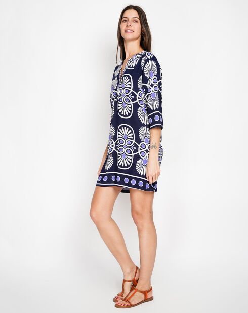 Robe en Lin mélangé Charlotte marine