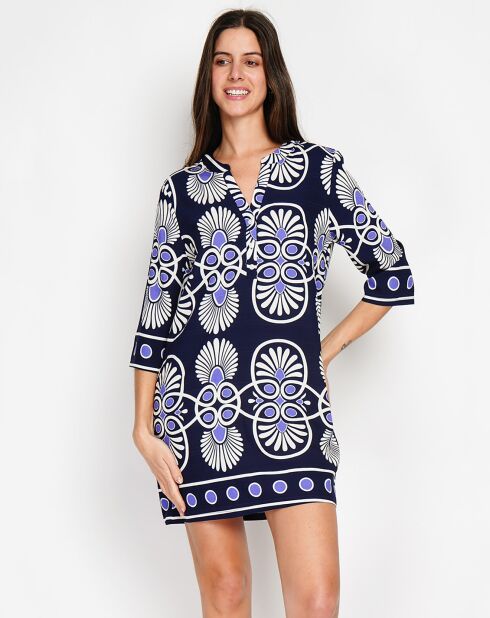 Robe en Lin mélangé Charlotte marine