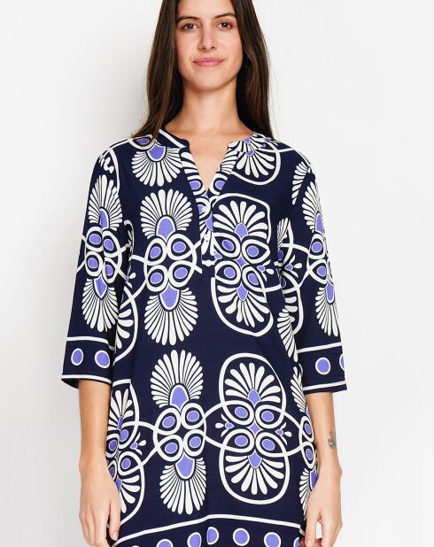 Robe en Lin mélangé Charlotte marine