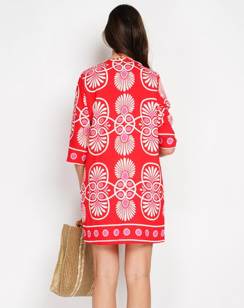 Robe en Lin mélangé Charlotte rouge