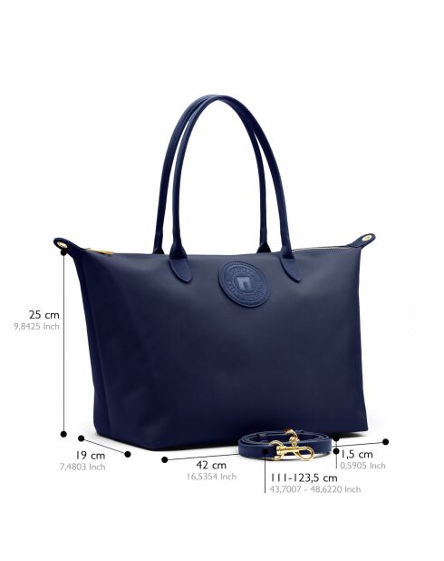 Sac porté épaule Etretat grand modèle bleu marine - 43x25x19 cm