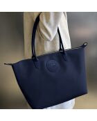 Sac porté épaule Etretat grand modèle bleu marine - 43x25x19 cm