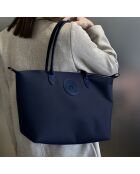 Sac porté épaule Etretat grand modèle bleu marine - 43x25x19 cm