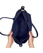 Sac porté épaule Etretat grand modèle bleu marine - 43x25x19 cm
