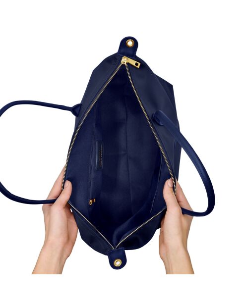 Sac porté épaule Etretat grand modèle bleu marine - 43x25x19 cm